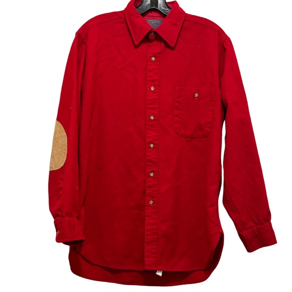 Pendleton Other - EUC Pendleton VTG Wool Trail Shirt Red Elbow Patch Button Down